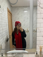 Red winter set ( echarpe + bonnet)