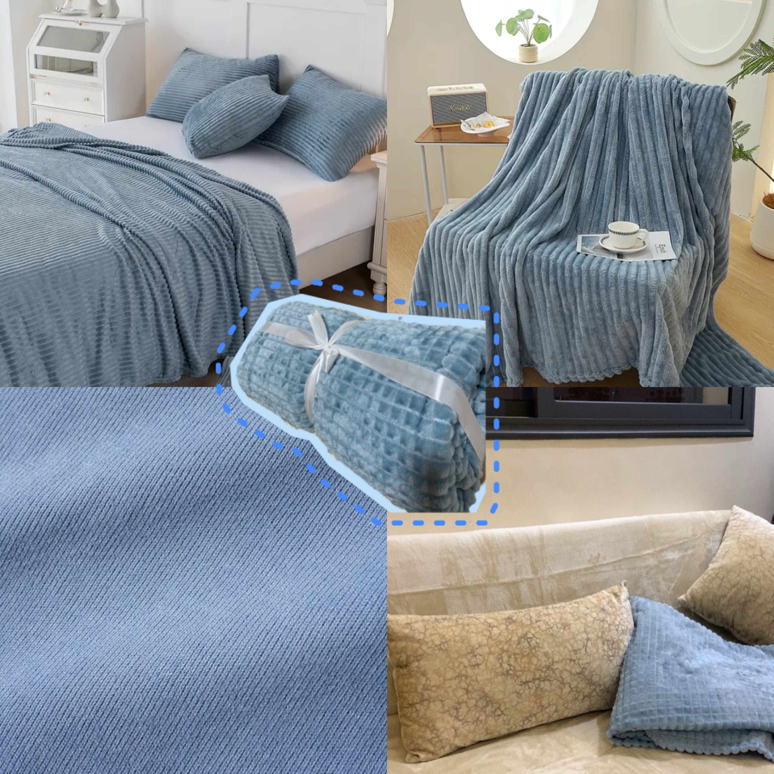 Plaid bleu ciel 🩵