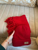 Red winter set ( echarpe + bonnet)